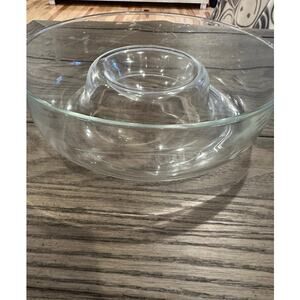 Vintage Princess House Hand Etched Chip Dip Bowl With Box